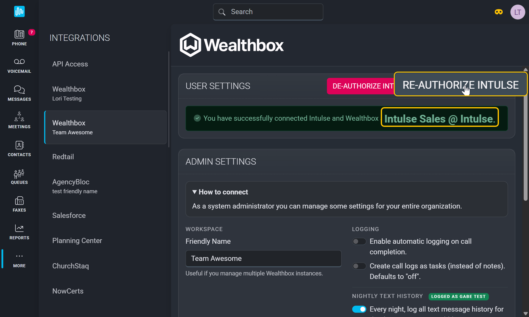 Wealthbox ReAuthorize